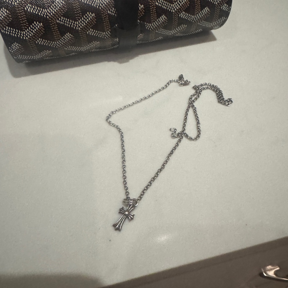 Chrome Hearts Silver Cross Necklace